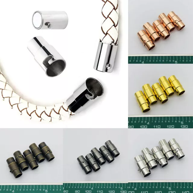 10pcs Leather Cord End Cap Magnetic Clasp Connector For Bracelet Necklace Making