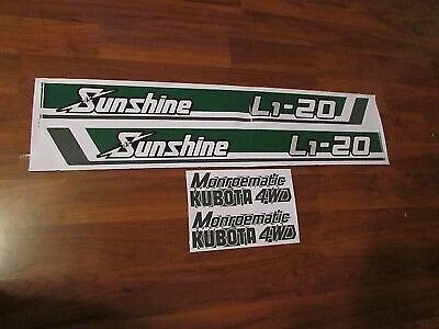 A & I Tractor Decal Set For Kubota Model L1-20 Sunshine Tractor