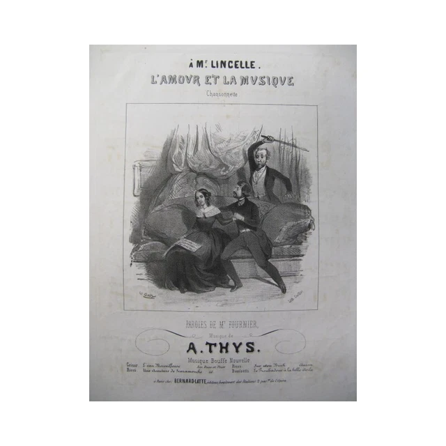 THYS A. L'Amour et la Musique Chant Piano ca1840