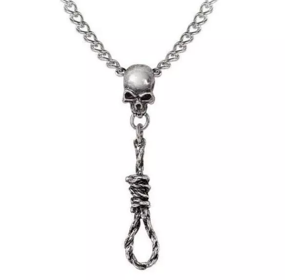 Noose Around Your Neck Pendant Necklace, Gothic, Skull, Death, Alchemy England