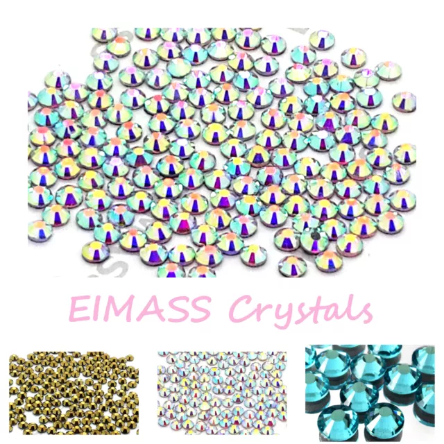 1440 x EIMASS® 7767 Hotfix Low Price Premium DMC Glass Crystals, Flat back Gems