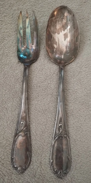 Couvert De Service à Ragoût François Frionnet – Métal Argenté – Filet Contour (antique)