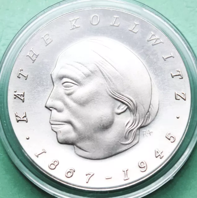 DDR, 10 Mark, 1967, Käthe Kollwitz, Silber, Stempelglanz Erhaltung !