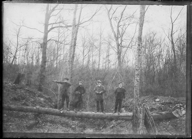 6x9cm Men's Wood Glass Flat Glass Negative Black & White Glass Plate