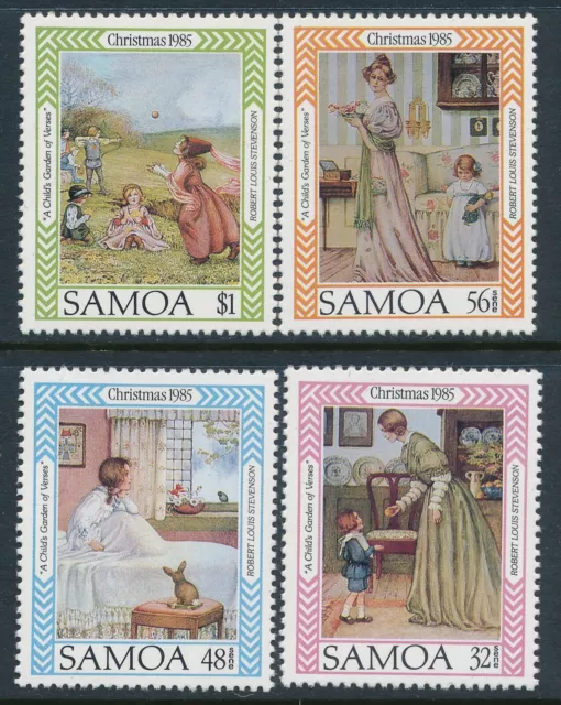 1985 Samoa Christmas Set Of 4 Fine Mint Mnh