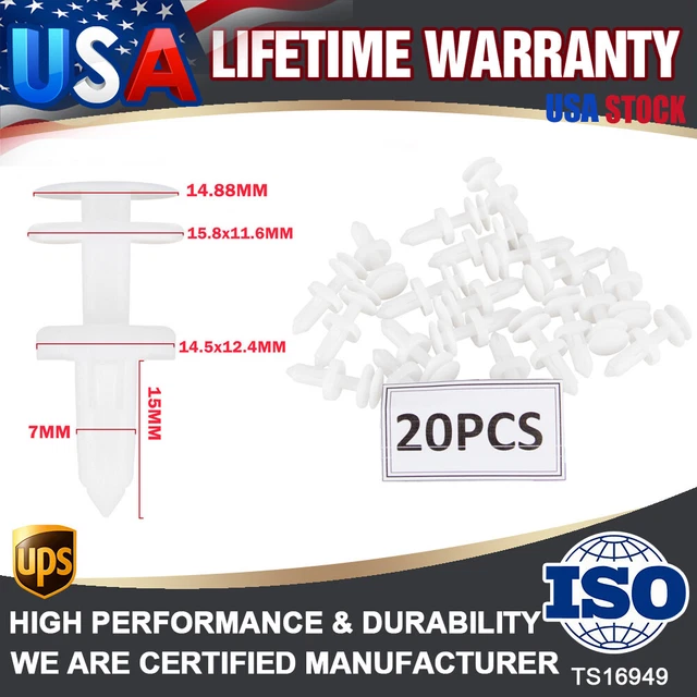 20pcs Retainer Clip Door Trim Panel Push Type for GM C5 GMC  Chevy C/K 1500 2500