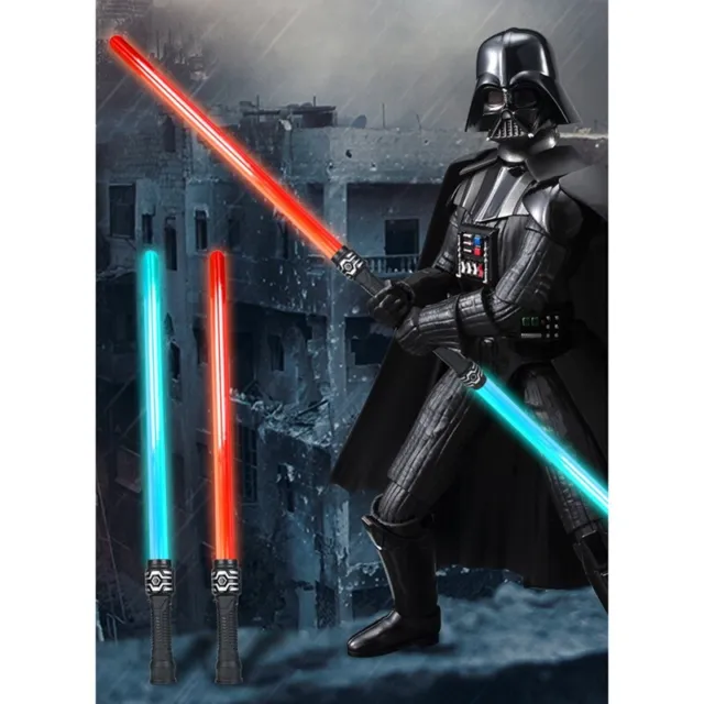 Spada laser giocattolo per bambini, spada a sciabola Jedi luminosa, luci E9Z2