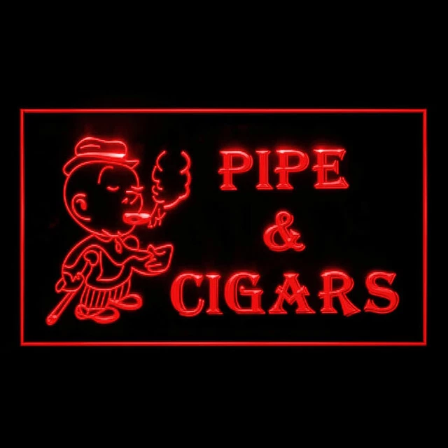 200014 Pipe Cigars Cuban Tobacco Store Shop Open Display Neon Sign 16 Color