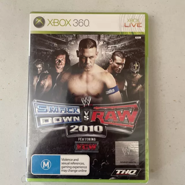 xbox 360 WWE SMACKDOWN VS RAW 2010 (Works On US Consoles) Region Free NI