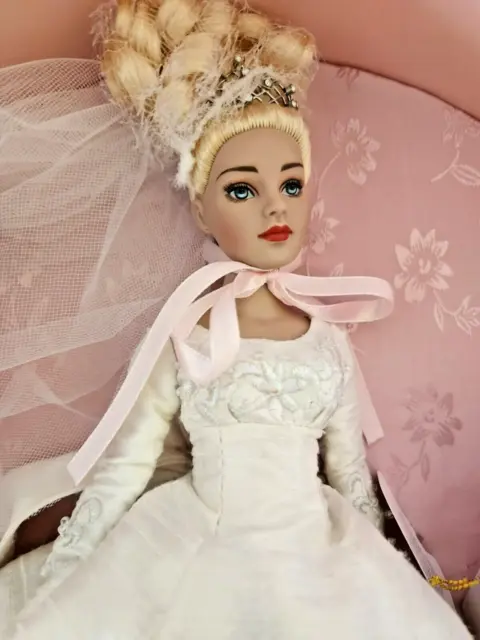 Tonner Doll Tiny Kitty Collier 10" Bride Blonde Forever Yours, Hat Box, Lingerie