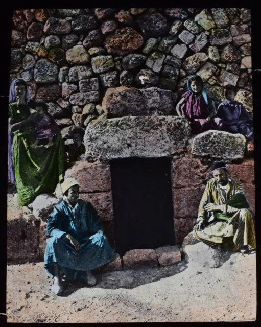 ANTIQUE Magic Lantern Slide THE TOMB OF LAZARUS C1890 VICTORIAN PHOTO PALESTINE