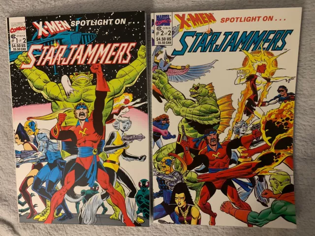 X-Men Spotlight on Starjammers #1 & 2 complete Set 1990 NM