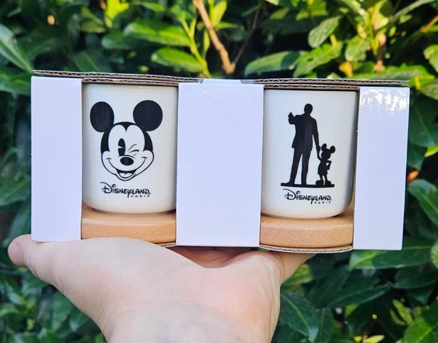 DISNEYLAND PARIS Mickey Mouse and Walt Disney Espresso Cups Set