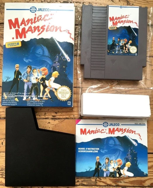 Tbe - Maniac Mansion Complet Boîte Notice Nintendo Nes Pal B Fra Cib Ovp - Vgc