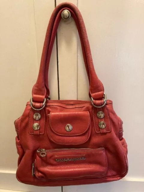 Marc by Marc Jacobs Purse-shoulder bag- magenta leather with silver details, Marc by Marc Jacobs Purse-shoulder bag- magenta leather with silver details,