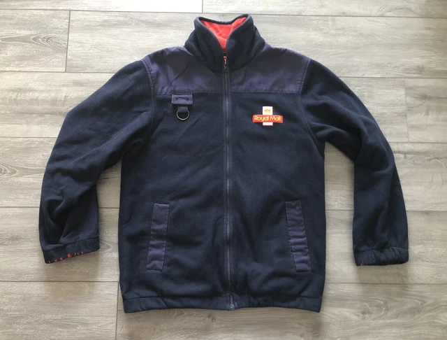 Giacca scaldacorpo vintage Royal Mail in pensione pile blu anni '90 taglia S