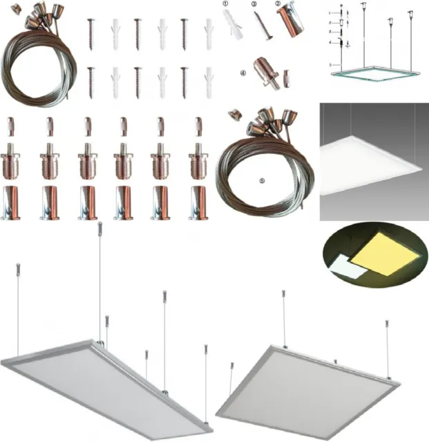 AAPLUS 6 x Set di Cavi Sospensione Kit Universale per Montaggio a...