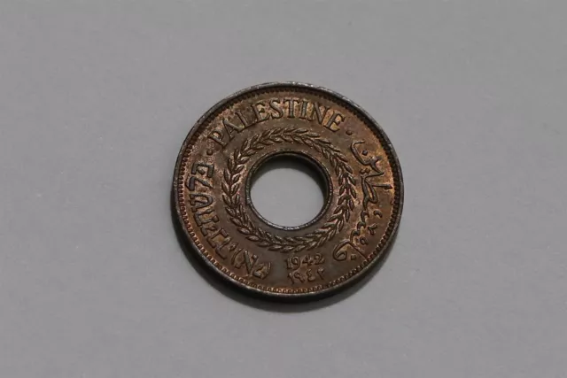 🧭 🇵🇸 Palestine 5 Mils 1942 High Grade B59 #Z6004