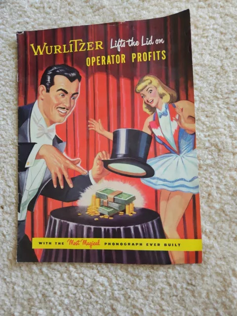 Wurlitzer Lifts The Lid On Operator Profits Flyer Promo Phonograph Jukebox