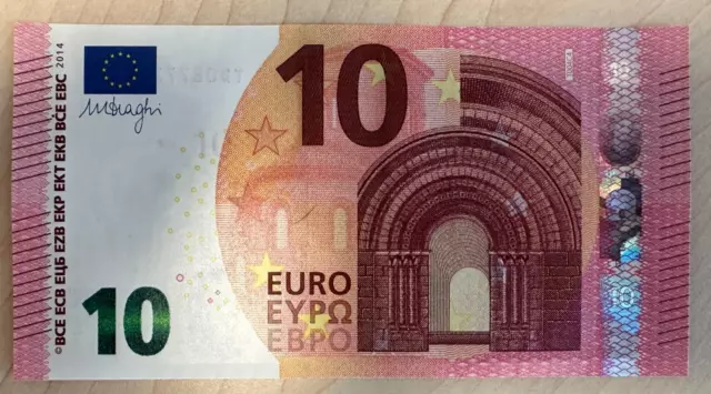 IRLANDE UNC 2014 10 EURO BILLET NEUF - Série T. Signature Draghi.