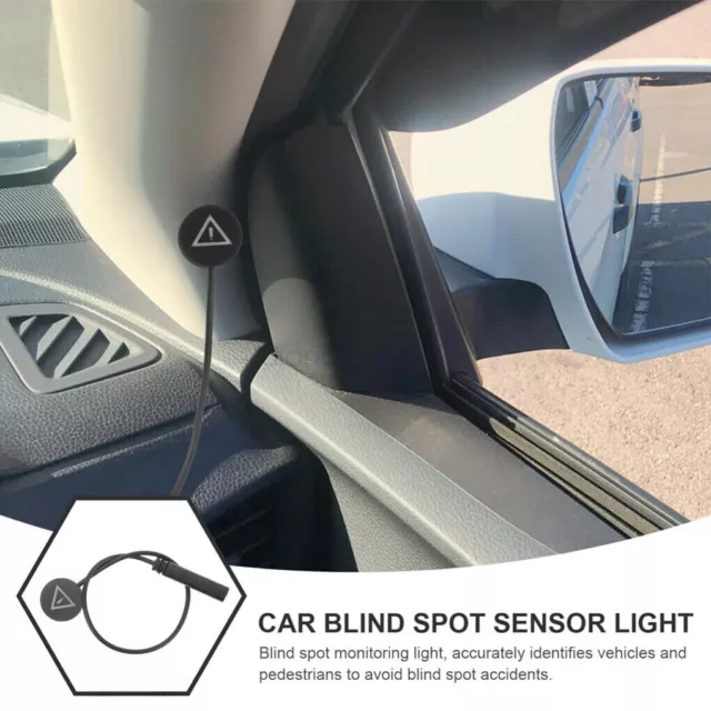2PCS Car Side Mirrors Blind Spot Sensor Light Blind Spot Monitoring Alert Light