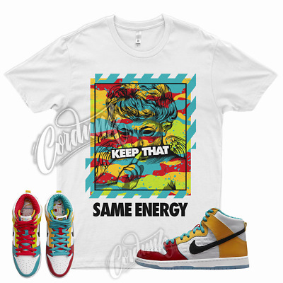 ENERGY Shirt for  SB Dunk High All Love No Hate Gold University Red Teal Low