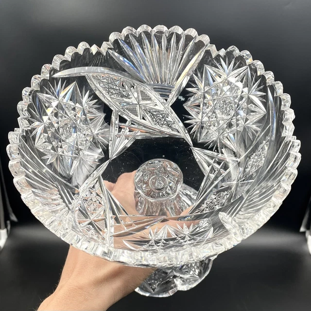 American Brilliant Period Cut Glass Compote 3
