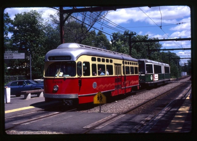 Trolley Slide - Boston MBTA #3295 PCC Streetcar 1981 Riverside Line Fan Trip 2