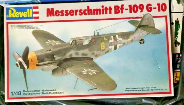 ★★★1978 Revell Messerschmitt BF-109 G-10 Plastic Model Kit 1:48  ★★★