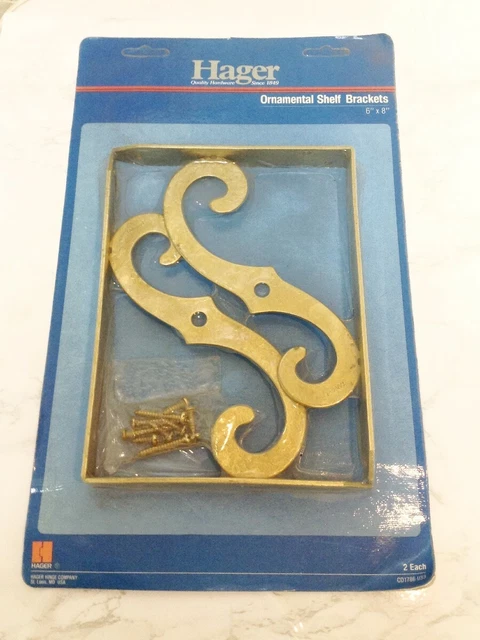 2 pack Hager Vintage Ornamental Shelf Flower Mailbox Birdhouse Plants Brackets