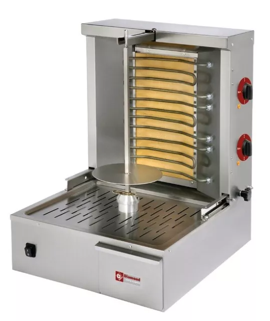 Dönergrill Gyrosgrill Elektrisch 40cm Spiess für 15-20 kg Fleisch Gastlando