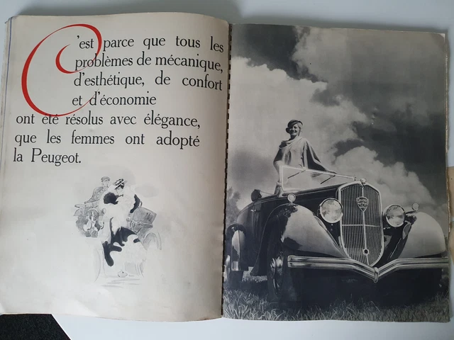 Plaquette Publicitaire Peugeot Independance 1933 + 4 fiches  PEUGEOT 201 et 301 11