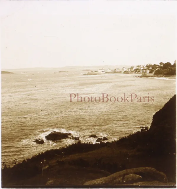 FRANCE Sea Landscape c1930 Photo Stereo Glass Plate Vintage P29L5n18