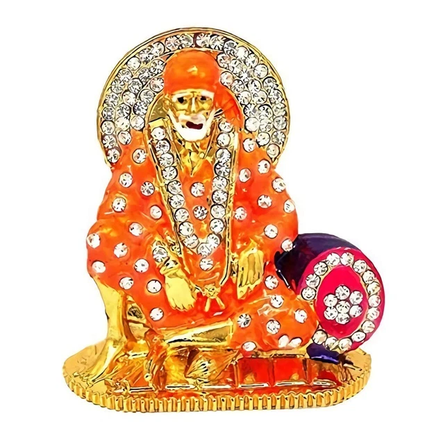 Shirdi SAI Baba Idol Metal Showpiece Statue For Home Office Temple Decor