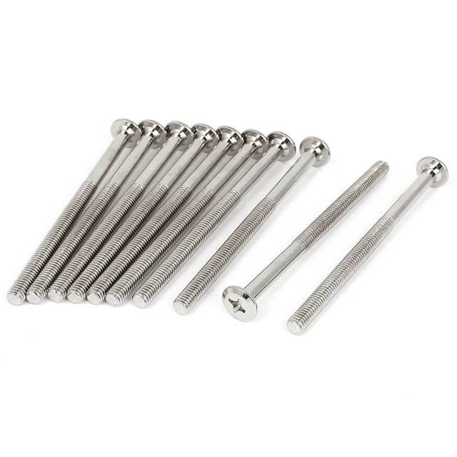 10pz Mobili Hardware Vite Phillips Viti Testa Svasata Bulloni M6x90mm