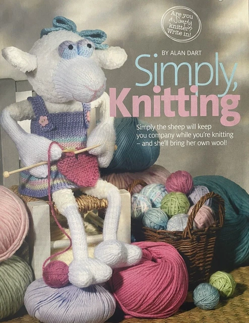 KNITTING PATTERN ALAN Dart Simply knitting sheep toy - 33cm tall dress ...
