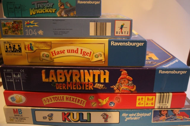 Hase und Igel Ravensburger, Kuli MB, Labyrinth der Meister, Hexerei, Kultspiele
