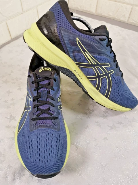 ASICS MENS GT-1000 10 Trainers Running Shoes Blue Lemon Size UK
