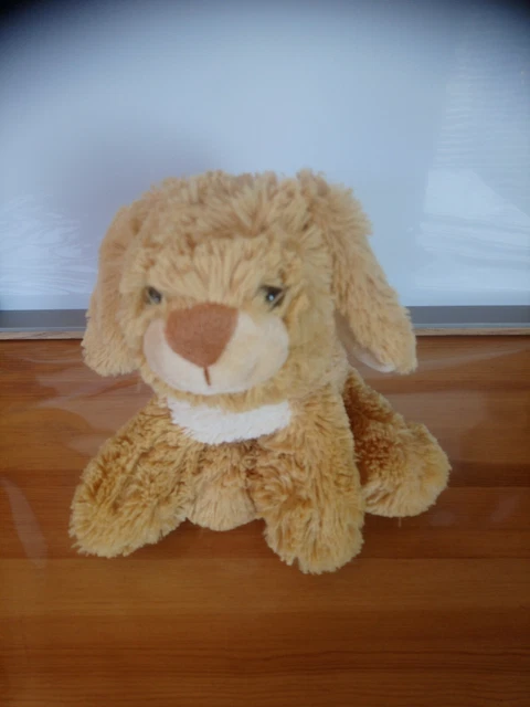 Peluche doudou lapin beige moutard crème longues poils Nounours  + cadeau