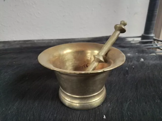 Vintage Brass Mini Mortar & Pestle