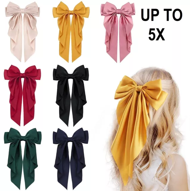 Bow Hair Clip Accessories Large Ribbon Bows School Party Decor Girls Gift New AU