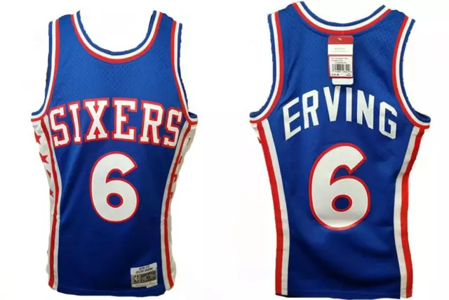 1976-77 Dr J Julius Erving #6 76ers Herren XS Xs Mitchell & Ness Trikot