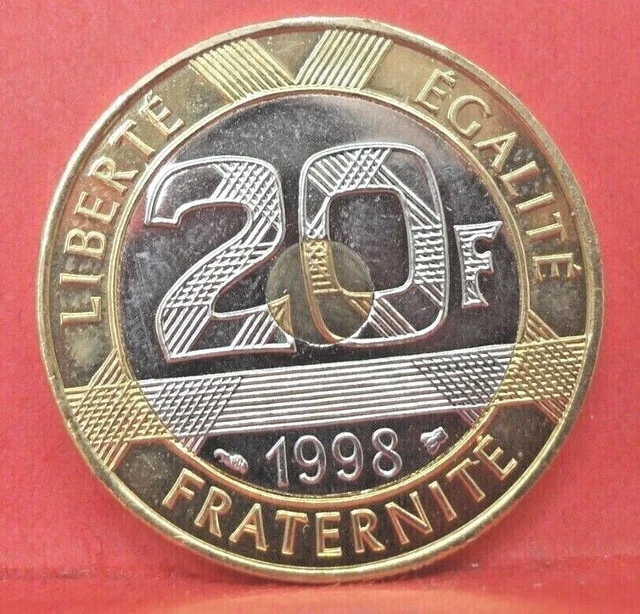 20 FRANCS MONT Saint Michel 1998 FDC BU ancienne pièce monnaie
