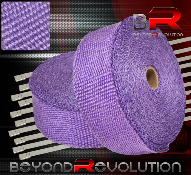 10M Thermal Shield Wrap Header Down Test Down Catback Muffler Set Purple