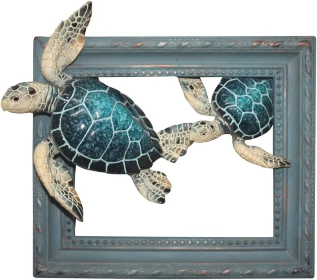Comfy Hour Ocean Voyage Collection 7" Sea Turtle Coastal Marine Theme Wall Decor