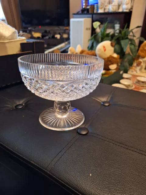 Tyrone Crystal large pedestal bowl Amazing cut Stunning piece