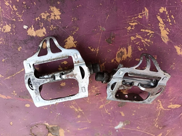 Paire De Pédales Vélo Ancien Lyotard - Vintage - Filetage 9/16 Pour Pièces