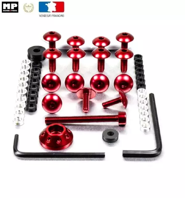 Kit Visserie Carénage Pro-Bolt Alu Rouge Suzuki  GSX-R750 de 2013