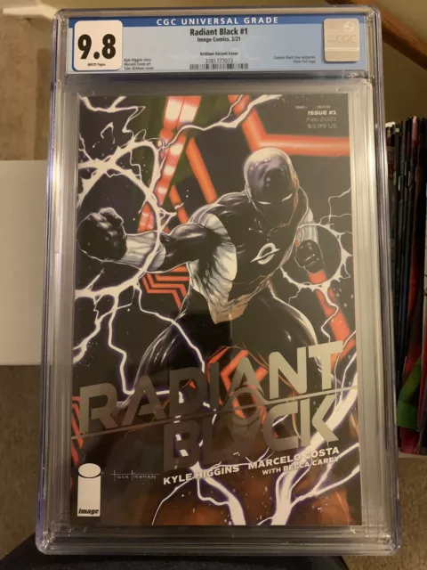 🔥 Radiant Black #1 CGC 9.8 Comic Vault Live Kirkham Silver Foil Variant 🔥