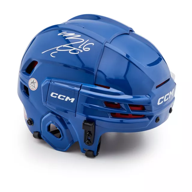 Mitch Marner Autographed Blue CCM Tacks Helmet